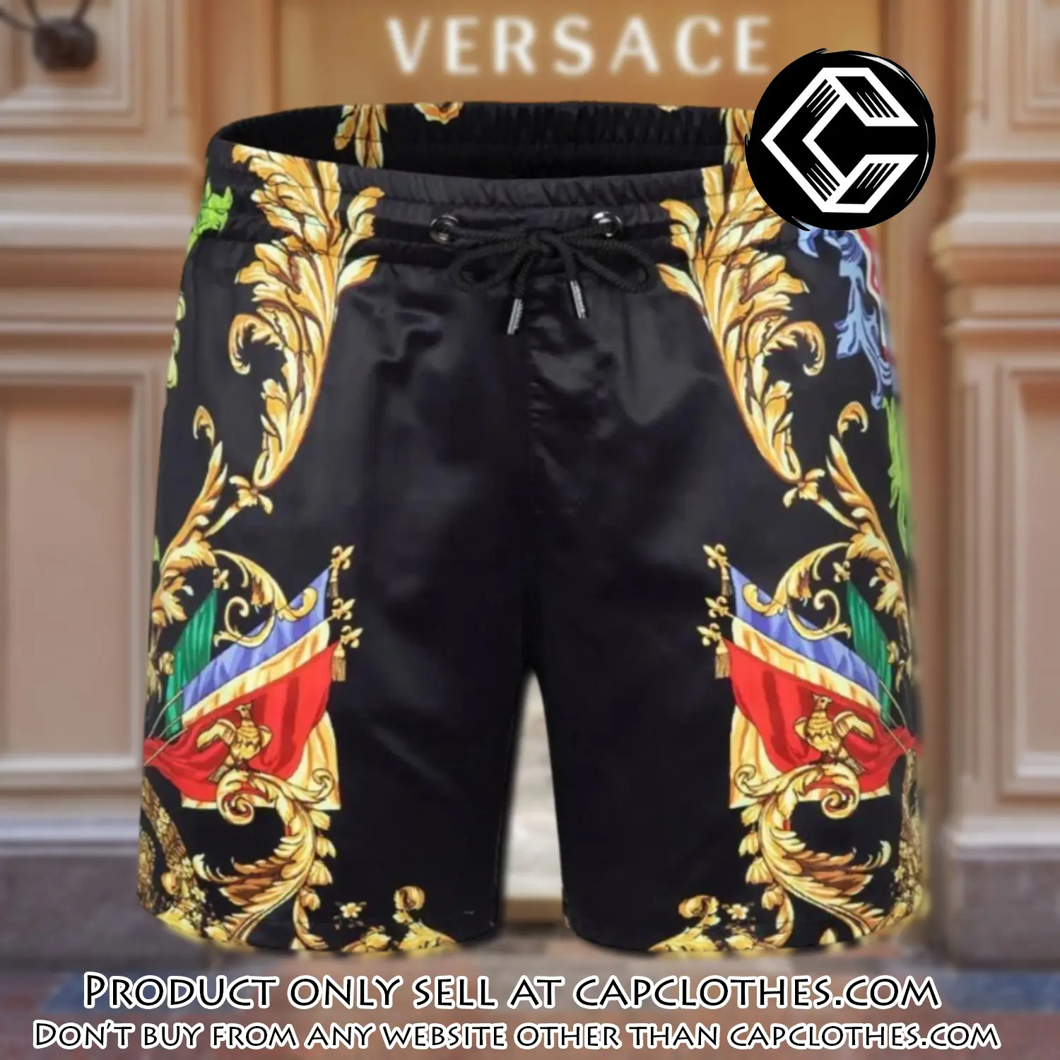 Versace new hot 3d luxury all over print shorts pants for men cc5437324